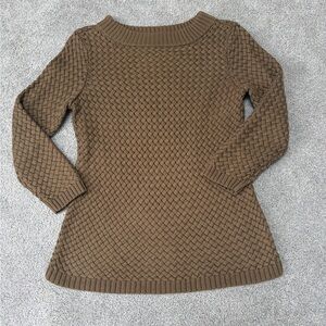 Talbots brown basket weave sweater